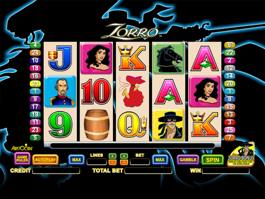 Free Zorro Slot Machine